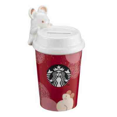 New Starbucks Coffee Taiwan 2020 Chinese Lunar New Year CNY Rat Zodiac Coin Bank - Sold on eBay Jan, 15th 2020 for $24.95