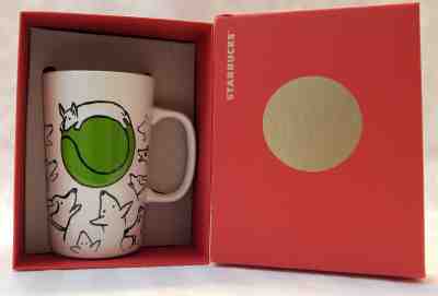 Brand New STARBUCKS 2015 Tennis Ball & Dogs DOT COLLECTION Mug Tall 16 oz in BOX - Sold on eBay Jan, 15th 2020 for $15.00