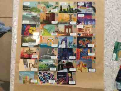 27 LOT Starbucks Cards COUNTRY,STATE ,CITY Brand New No Value 2012-2019 - Sold on eBay Jan, 15th 2020 for $26.95