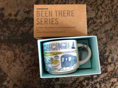 STARBUCKS 2019 Chicago Been There Series Ornament 2oz Espresso Shot Mini Mug NIB - Sold on eBay Jan, 15th 2020 for $18.00