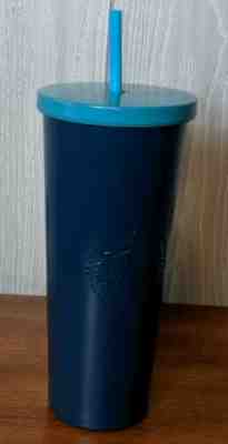 EUC blue stainless steel Starbucks cup with lid and straw - Sold on eBay Jan, 15th 2020 for $25.00
