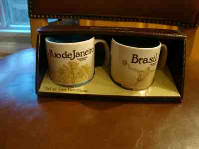 STARBUCKS DEMITASSE NEW IN BOX RIO DE JANEIRO BRASIL  MINIATURE MUGS - so cute - Sold on eBay Jan, 15th 2020 for $24.99