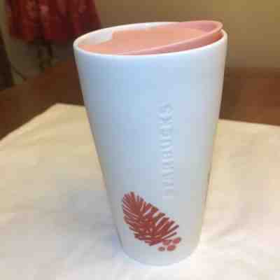 New 2019 Starbucks Holiday Pink Pine Cone Holly Ceramic Tumbler Hot (12 oz.) - Sold on eBay Jan, 15th 2020 for $29.99