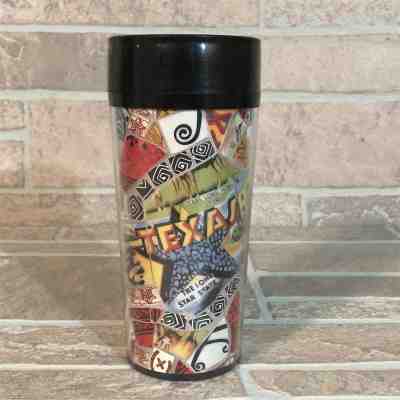 Rare Hard To Find 1997 Starbucks Texas Landmarks Collage 16 oz Travel Coffee Cup - Sold on eBay Jan, 15th 2020 for $20.25
