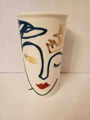 STARBUCKS ANNIVERSARY Ceramic Swarovski Travel Mug Mermaid Siren Crown 10 fl oz - Sold on eBay Jan, 15th 2020 for $30.00