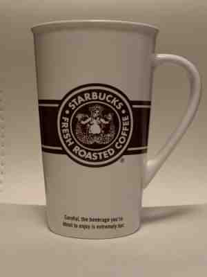 Starbucks 2008 Siren Mermaid Ceramic Coffee Cup Mug 16 Oz Brown White Tall - Sold on eBay Jan, 15th 2020 for $15.00
