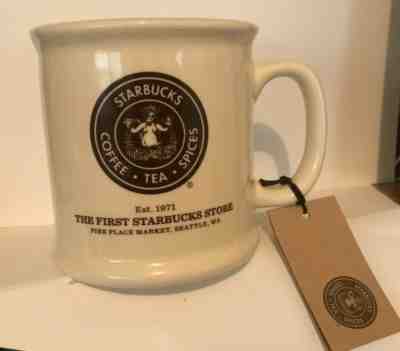 Starbucks Coffee Mug 2012 Made in USA First Starbucks Store NWT Original Logo  - Sold on eBay Jan, 15th 2020 for $24.95