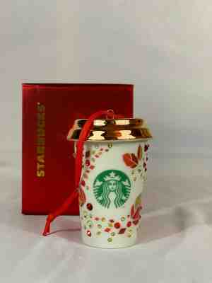 STARBUCKS 2013 SWAROVSKI Crystals Elements To Go Hot Cup mini Mug ORNAMENT 2013 - Sold on eBay Jan, 15th 2020 for $26.44