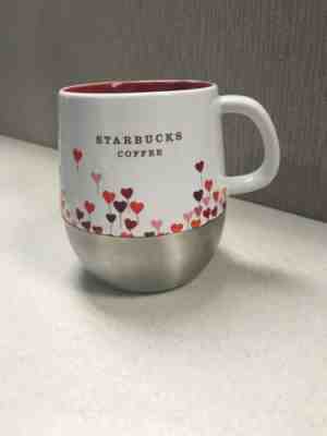 Starbucks 2007 Hearts Stainless Steel Coffee Mug Valentine's Day Romance 14oz - Sold on eBay Jan, 15th 2020 for $20.00