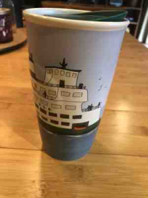 HTF Starbucks Seattle Ferry 2016 Double Wall Ceramic Traveler 10 oz Tumbler Mug - Sold on eBay Jan, 15th 2020 for $28.55