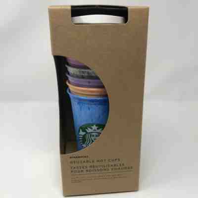 Starbucks Rainbow Reusable Hot Cups Coffee Mother's Day Gift Idea Set of 6 NEW - Sold on eBay Jan, 15th 2020 for $25.00