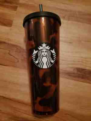 Starbucks Tortoise Shell Acrylic Cold Cup Tumbler 24 oz Venti Brand New - Sold on eBay Jan, 15th 2020 for $35.00