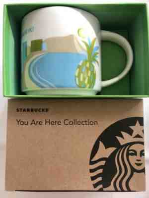Starbucks Coffee YAH Mug WAIKIKI Hawaii You Are Here Cup 14 oz new w/SKU & box - Sold on eBay Jan, 15th 2020 for $27.95