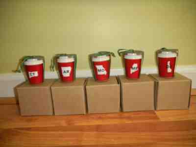 Starbucks State Ornament Ceramic Christmas Decoration Coffee Cup U PICK NEW Mini - Sold on eBay Jan, 15th 2020 for $20.00