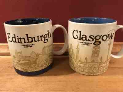 Lot 2 Scotland Starbucks Global IconCoffee  Mug Edinburgh Glasgow 2014 2015 VGC - Sold on eBay Jan, 14th 2020 for $36.00