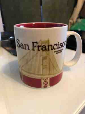 Starbucks Global Icon San Francisco 2008 16 oz tea coffee mug Golden Gate Bridge - Sold on eBay Jan, 14th 2020 for $25.00
