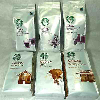MEDIUM&DARK VARIETY STARBUCKS BAGS 6X250g /3.31 LBS*WHOLE BEAN COFFEE,NEW PACKS - Sold on eBay Jan, 6th 2020 for $115.00