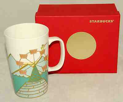STARBUCKS - DOT COLLECTION "FERRIS WHEEL"  16 oz Tall Coffee CUP / MUG *NEW 2015 - Sold on eBay Jan, 17th 2020 for $24.77