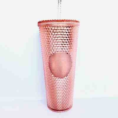 Starbucks Rose Gold Studded Tumbler SKU Radiant Iridescent Sparkling 24oz - Sold on eBay Jan, 17th 2020 for $54.71