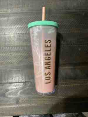 NEW Starbucks Los Angeles Venti Cold Cup Tumbler Palm Trees California LA City - Sold on eBay Jan, 17th 2020 for $33.95