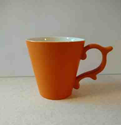2012 Starbucks Burnt Orange Scroll Handle Tazo Coffee Mug Cup - Sold on eBay Jan, 17th 2020 for $15.00