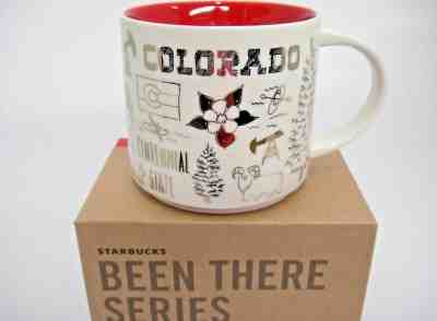 Starbucks Colorado Been There Mug Christmas 2018 Gold and Red 14oz New