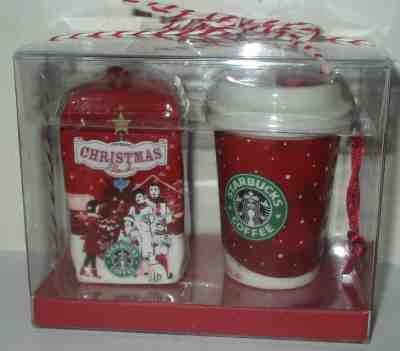 STARBUCKS 2007 ORNAMENT SET RED CUP BAG CHRISTMAS BLEND COFFEE NEW - Sold on eBay Jan, 17th 2020 for $20.50