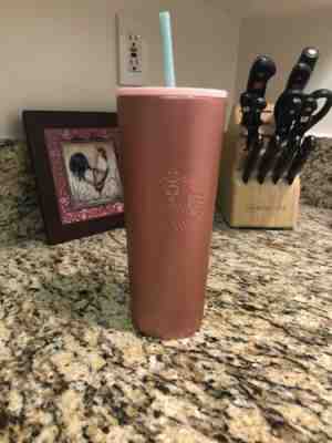 New Starbucks 2019 Pink Stainless Steel Cold Cup Tumbler 24 fl oz. - Sold on eBay Jan, 17th 2020 for $19.95