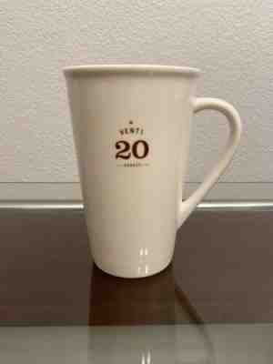Starbucks 2010 Venti 20 Ounces White Tall Ceramic 20oz Coffee Latte Mug Cup - Sold on eBay Jan, 16th 2020 for $27.00