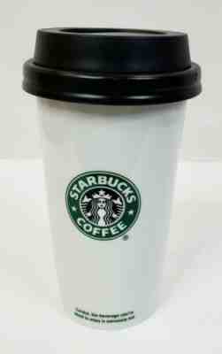 NEW Starbucks CERAMIC 2009 Coffee Mug Locking Lid 12oz. White Double Wall  - Sold on eBay Jan, 16th 2020 for $28.00