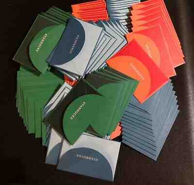 CANADA STARBUCKS GIFT CARD ENVELOPES / HOLDERS ----- LOT OF 160 PCS. - NEW - Sold on eBay Jan, 16th 2020 for $29.99
