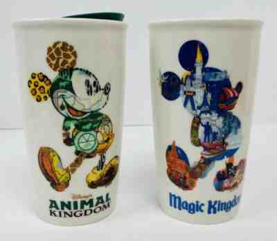 2 Disney Starbucks MAGIC KINGDOM Mickey Mouse Ceramic Travel Tumbler Mug One Led - Sold on eBay Jan, 16th 2020 for $124.20