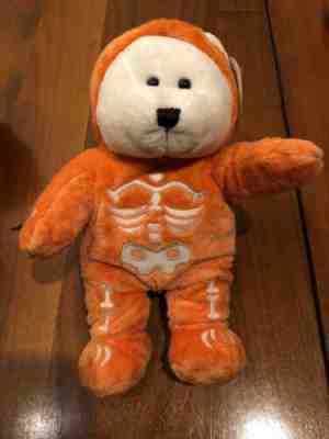 Starbucks Bearista Bear Skeleton Glow in the Dark Orange 2004 - Sold on eBay Jan, 16th 2020 for $30.00