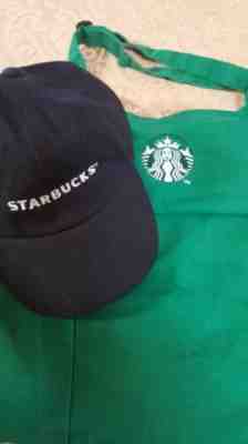 Starbucks washed Apron Green w/  new Barista hat - Sold on eBay Jan, 16th 2020 for $24.99