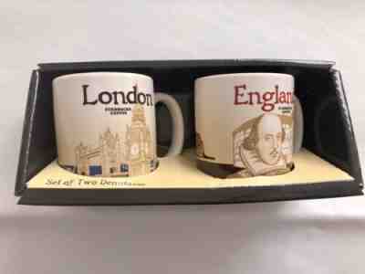 Starbucks 3oz Demi Tasse London England Global Mini mug Ornament Cup Set 2018 - Sold on eBay Jan, 16th 2020 for $18.95
