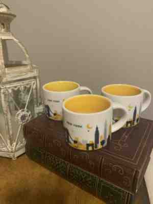 STARBUCKS New York City “ You Are Here “ 2oz Espresso Mini Mugs - Set Of 3 - Sold on eBay Jan, 16th 2020 for $30.00