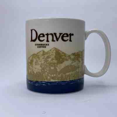 2009 Starbucks Coffee 16 Oz Mug Cup Denver Collectors Series Mountains Skyline - Sold on eBay Jan, 16th 2020 for $17.99