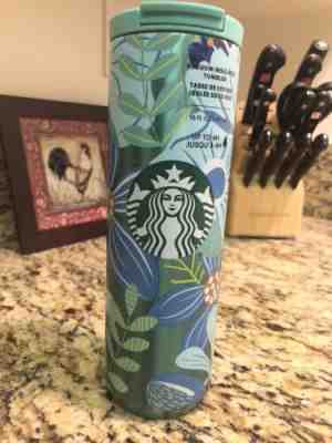 Starbucks 2020 Stainless Steel Insulated Floral 16 oz Tumbler Blue Floral New!! - Sold on eBay Jan, 16th 2020 for $24.00
