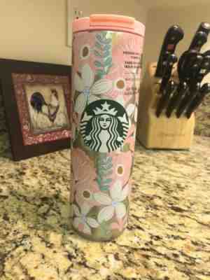 Starbucks 2020 Stainless Steel Insulated Floral 16 oz Tumbler Pink Floral New ???? - Sold on eBay Jan, 16th 2020 for $24.00