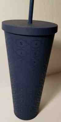 2017 Starbucks Navy Blue Pattern Acrylic Cold Cup Travel Tumbler 24oz - Sold on eBay Jan, 17th 2020 for $19.96