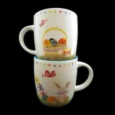 Starbucks Easter Mugs 6 oz Cappuccino Bunny Eggs Butterflies Chick Flowers Blue - Sold on eBay Jan, 16th 2020 for $19.99