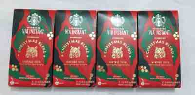 4~Starbucks Via  Christmas Blend Vintage 2019 Instant Coffee Exp:06/21/20 - Sold on eBay Jan, 16th 2020 for $44.99