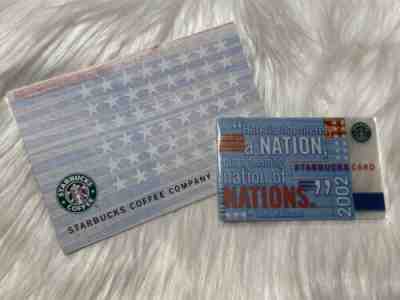 Starbucks Card 2002 Walt Whitman Nations with Sleeve New MINT Condition RARE - Sold on eBay Jan, 15th 2020 for $99.00