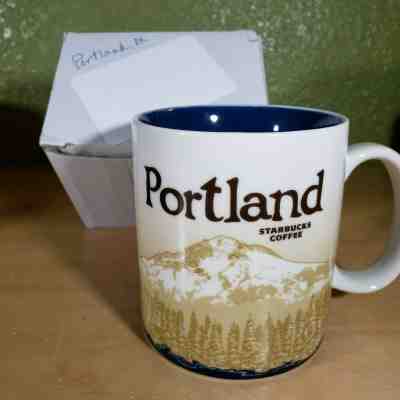 [NIB & NWT] Starbucks Coffee Mug PORTLAND Global City Icon Collector Series D/C - Sold on eBay Jan, 19th 2020 for $33.95