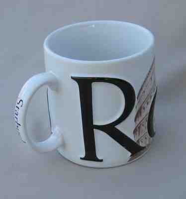 Starbucks Roma Coffee Mug 2002 Italian Ed. Collector Series La Dolce Vita 18oz  - Sold on eBay Jan, 19th 2020 for $19.98