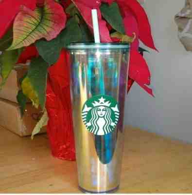 Starbucks New Iridescent Rainbow Siren Scales Mermaid 24oz Tumbler - Sold on eBay Jan, 18th 2020 for $39.99