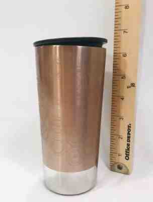 STARBUCKS 2012 CORK BOTTOM 8oz Chrome/Rose Gold Copper Travel Tumbler w/Lid EUC - Sold on eBay Jan, 18th 2020 for $24.00