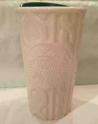 Starbucks 2016 Travel Tumbler White Cable Knit Sweater Ceramic Insulated Mug - Sold on eBay Jan, 18th 2020 for $26.00