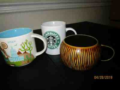 THREE Starbucks Mugs, YAH Utah, Coconut and Classic Siren Collection Series - Sold on eBay Jan, 18th 2020 for $15.99