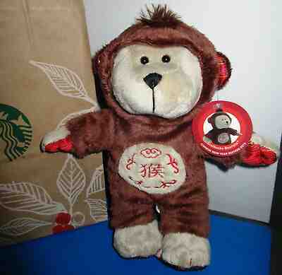 STARBUCKS BEARISTA BEAR CHINESE NEW YEAR Monkey 2015 ASIA EXCLUSIVES Brand new - Sold on eBay Jan, 18th 2020 for $44.99